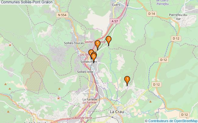 plan Communes Solliès-Pont Associations communes Solliès-Pont : 6 associations