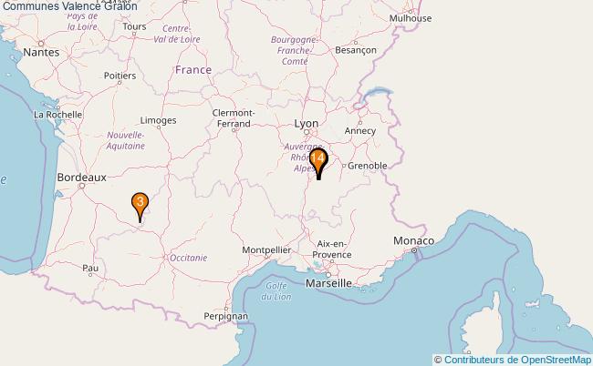 plan Communes Valence Associations communes Valence : 14 associations