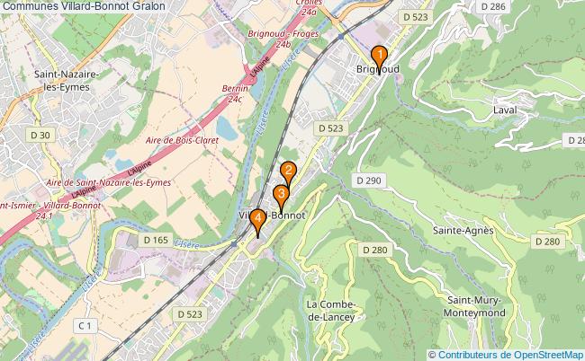 plan Communes Villard-Bonnot Associations communes Villard-Bonnot : 4 associations