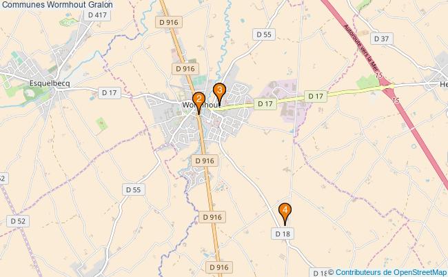 plan Communes Wormhout Associations communes Wormhout : 4 associations