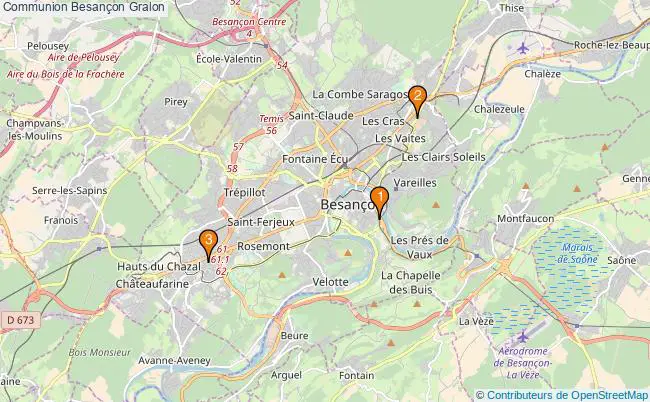plan Communion Besançon Associations communion Besançon : 3 associations