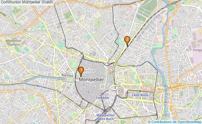 plan Communion Montpellier Associations communion Montpellier : 3 associations