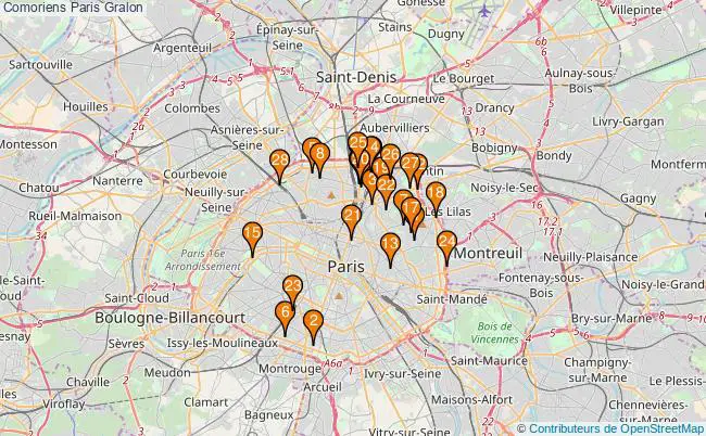 plan Comoriens Paris Associations comoriens Paris : 30 associations