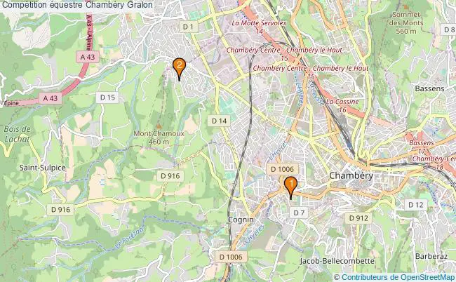 plan Compétition équestre Chambéry Associations compétition équestre Chambéry : 2 associations