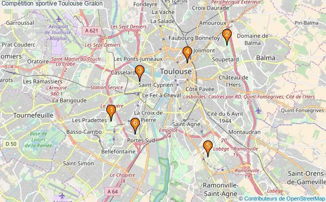 plan Compétition sportive Toulouse Associations compétition sportive Toulouse : 7 associations