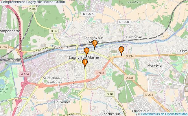 plan Compréhension Lagny-sur-Marne Associations Compréhension Lagny-sur-Marne : 4 associations
