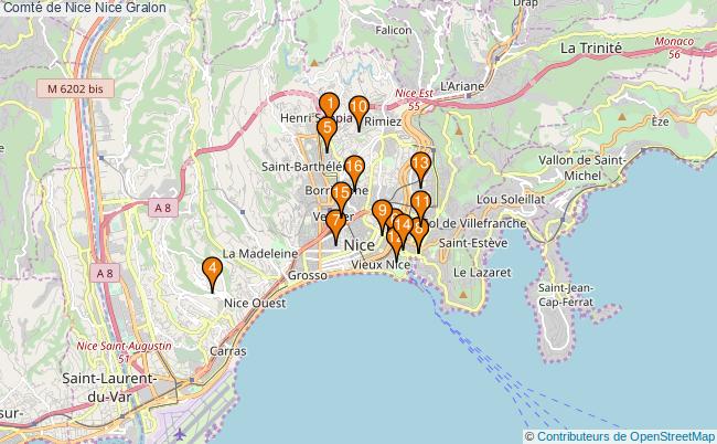 plan Comté de Nice Nice Associations Comté de Nice Nice : 16 associations