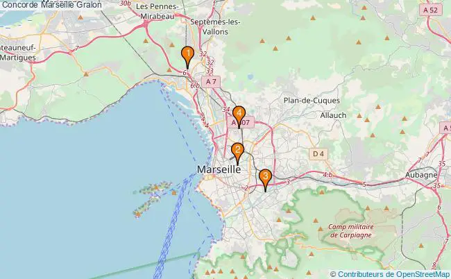 plan Concorde Marseille Associations Concorde Marseille : 4 associations