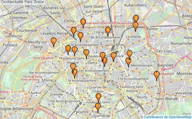plan Confidentialité Paris Associations confidentialité Paris : 26 associations