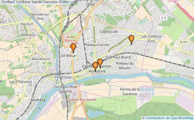 plan Conflans Conflans-Sainte-Honorine Associations Conflans Conflans-Sainte-Honorine : 9 associations