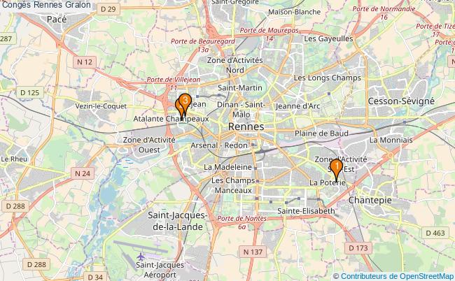 plan Congés Rennes Associations Congés Rennes : 3 associations