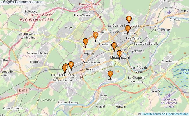 plan Congrès Besançon Associations Congrès Besançon : 16 associations