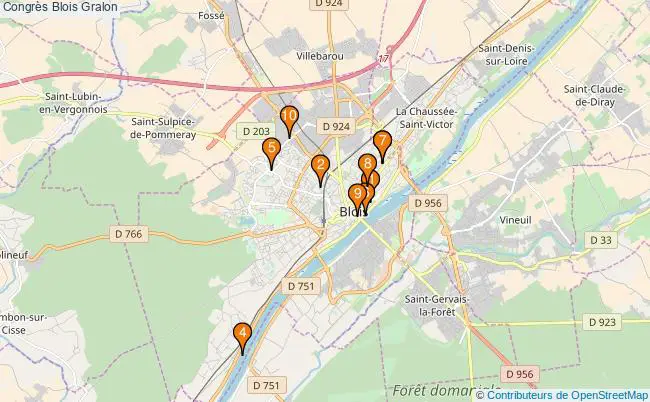plan Congrès Blois Associations Congrès Blois : 11 associations
