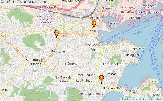 plan Congrès La Seyne-sur-Mer Associations Congrès La Seyne-sur-Mer : 3 associations
