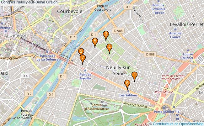 plan Congrès Neuilly-sur-Seine Associations Congrès Neuilly-sur-Seine : 8 associations