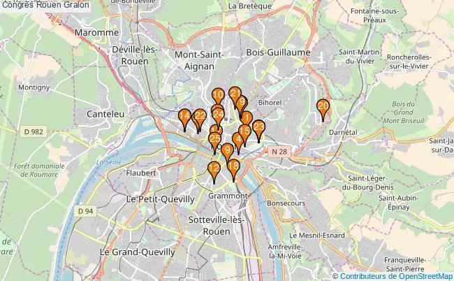plan Congrès Rouen Associations Congrès Rouen : 26 associations