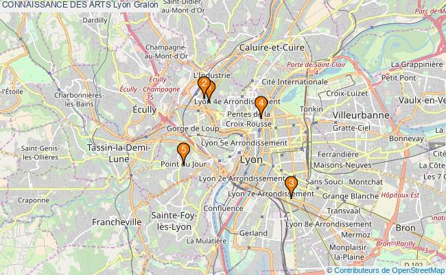 plan CONNAISSANCE DES ARTS Lyon Associations CONNAISSANCE DES ARTS Lyon : 4 associations