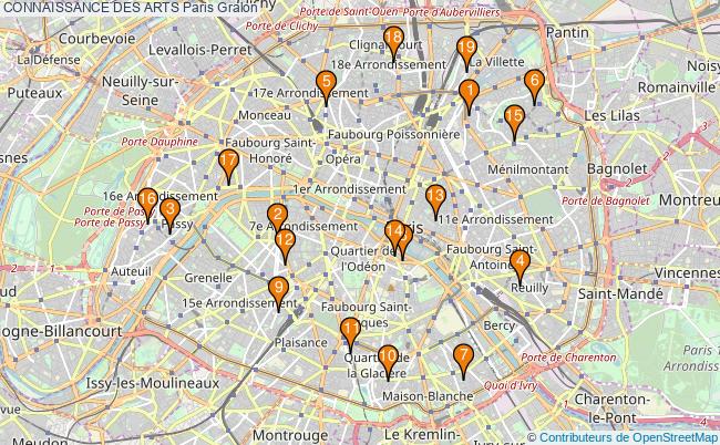 plan CONNAISSANCE DES ARTS Paris Associations CONNAISSANCE DES ARTS Paris : 18 associations