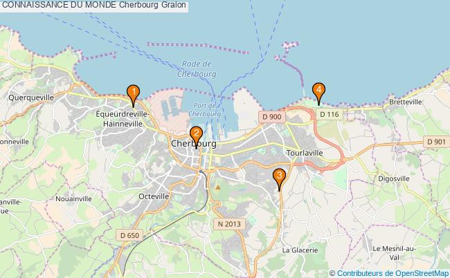 plan CONNAISSANCE DU MONDE Cherbourg Associations CONNAISSANCE DU MONDE Cherbourg : 3 associations