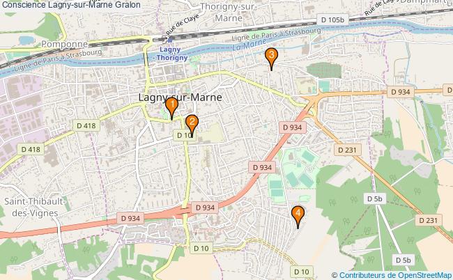 plan Conscience Lagny-sur-Marne Associations conscience Lagny-sur-Marne : 5 associations