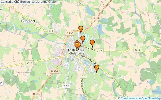 plan Conscrits Châtillon-sur-Chalaronne Associations conscrits Châtillon-sur-Chalaronne : 8 associations