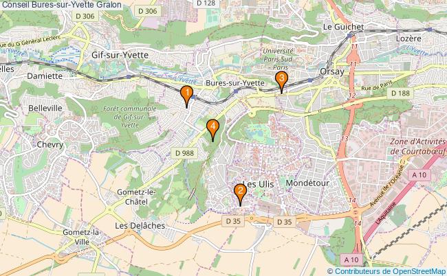 plan Conseil Bures-sur-Yvette Associations Conseil Bures-sur-Yvette : 4 associations