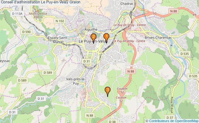plan Conseil d'administration Le Puy-en-Velay Associations conseil d'administration Le Puy-en-Velay : 3 associations