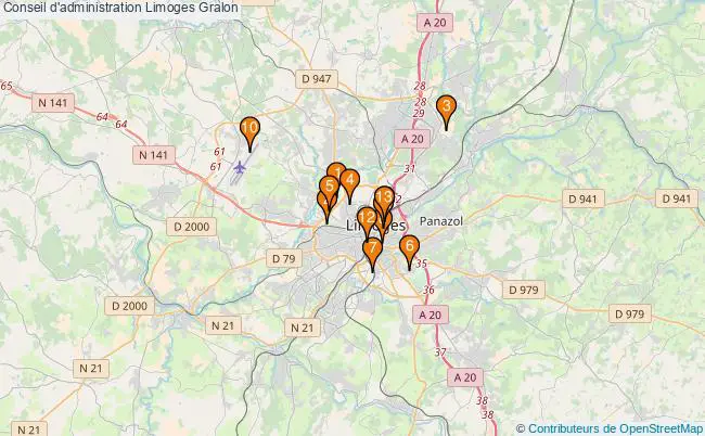 plan Conseil d'administration Limoges Associations conseil d'administration Limoges : 18 associations