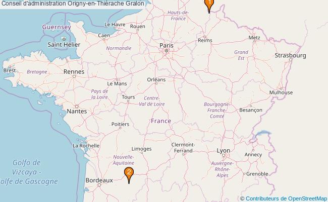 plan Conseil d'administration Origny-en-Thiérache Associations conseil d'administration Origny-en-Thiérache : 2 associations
