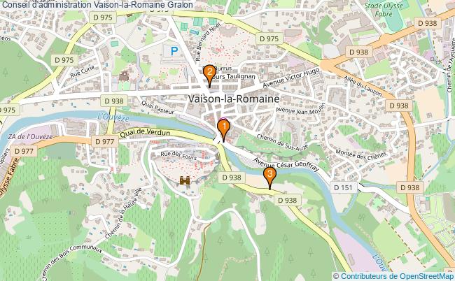 plan Conseil d'administration Vaison-la-Romaine Associations conseil d'administration Vaison-la-Romaine : 3 associations