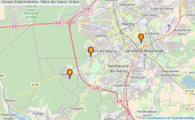 plan Conseil d'administration Villers-lès-Nancy Associations conseil d'administration Villers-lès-Nancy : 2 associations