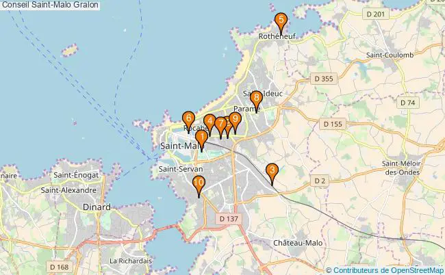 plan Conseil Saint-Malo Associations Conseil Saint-Malo : 9 associations