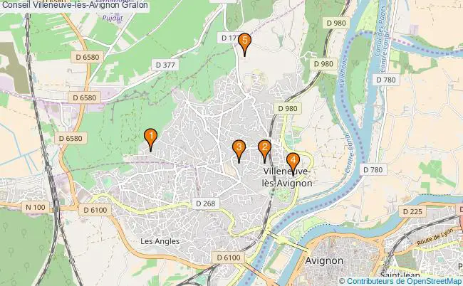 plan Conseil Villeneuve-lès-Avignon Associations Conseil Villeneuve-lès-Avignon : 5 associations