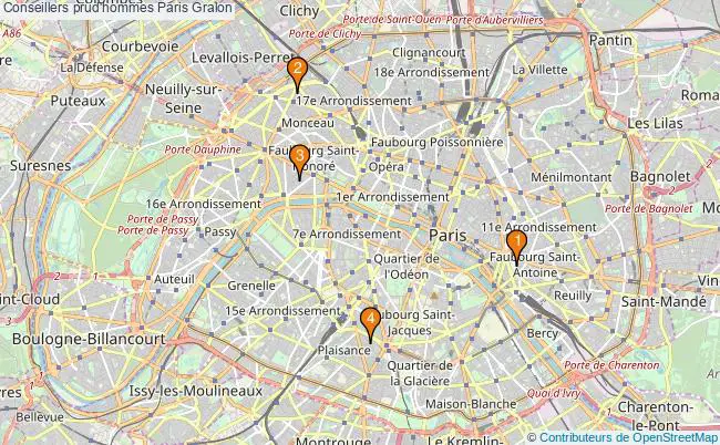 plan Conseillers prud'hommes Paris Associations conseillers prud'hommes Paris : 4 associations