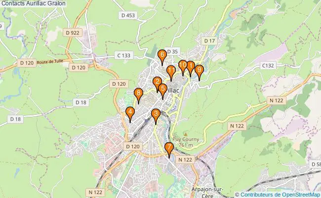 plan Contacts Aurillac Associations Contacts Aurillac : 9 associations