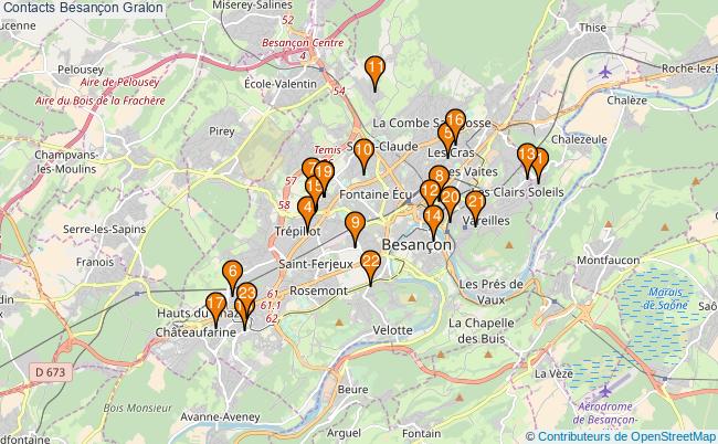 plan Contacts Besançon Associations Contacts Besançon : 24 associations