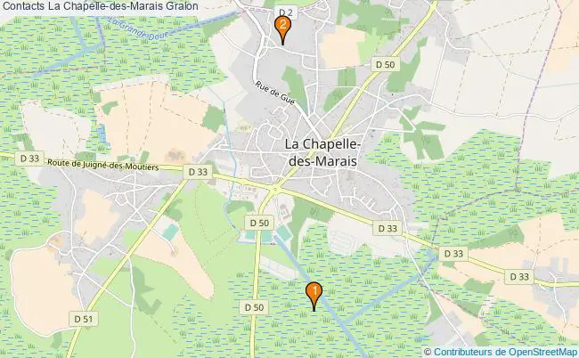 plan Contacts La Chapelle-des-Marais Associations Contacts La Chapelle-des-Marais : 2 associations