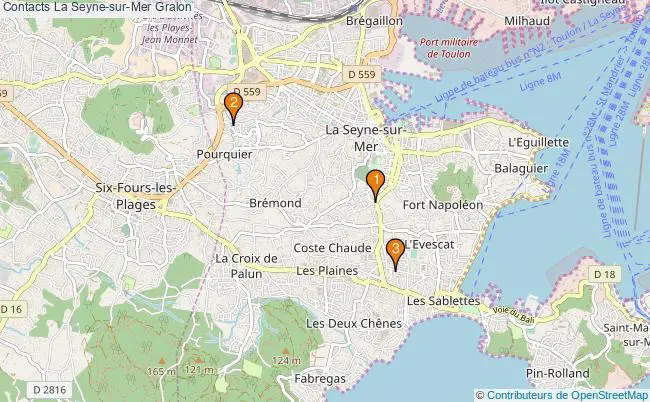 plan Contacts La Seyne-sur-Mer Associations Contacts La Seyne-sur-Mer : 5 associations