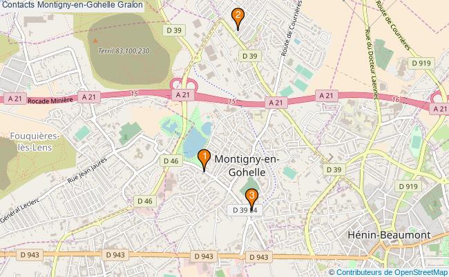 plan Contacts Montigny-en-Gohelle Associations Contacts Montigny-en-Gohelle : 3 associations