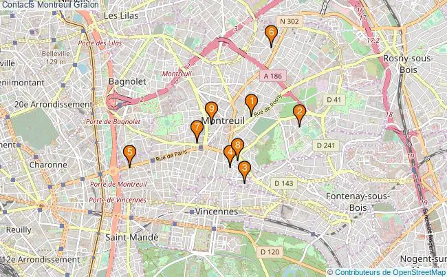 plan Contacts Montreuil Associations Contacts Montreuil : 11 associations