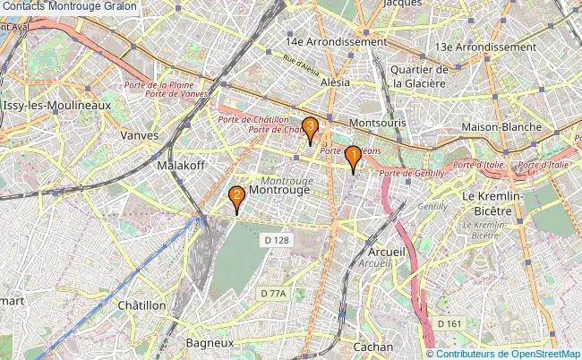 plan Contacts Montrouge Associations Contacts Montrouge : 3 associations