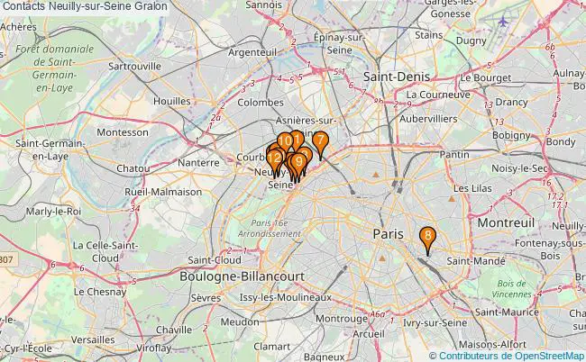 plan Contacts Neuilly-sur-Seine Associations Contacts Neuilly-sur-Seine : 13 associations