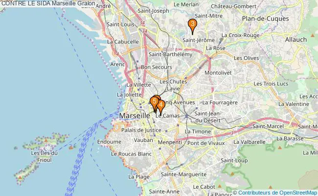 plan CONTRE LE SIDA Marseille Associations CONTRE LE SIDA Marseille : 4 associations