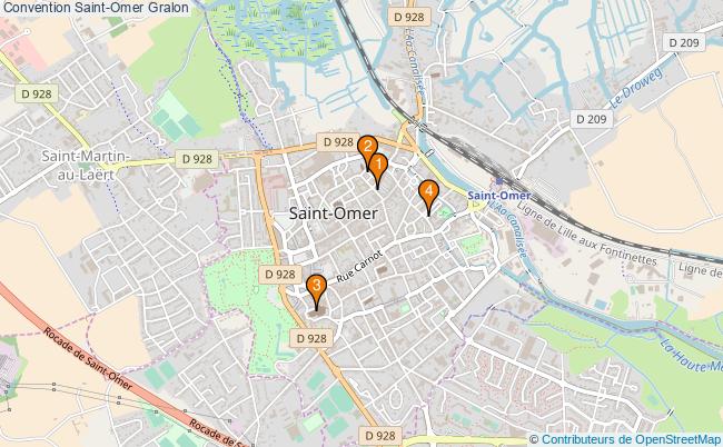 plan Convention Saint-Omer Associations Convention Saint-Omer : 4 associations