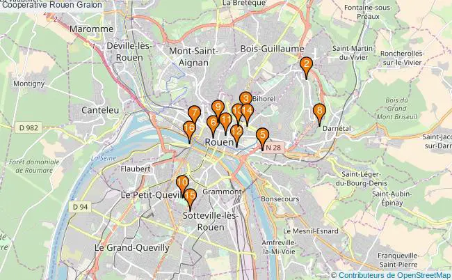 plan Coopérative Rouen Associations Coopérative Rouen : 15 associations