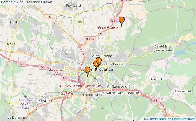 plan Cordes Aix en Provence Associations cordes Aix en Provence : 5 associations