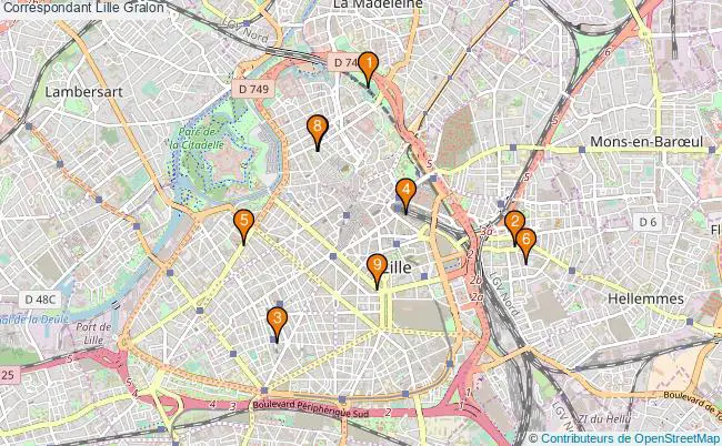 plan Correspondant Lille Associations Correspondant Lille : 11 associations