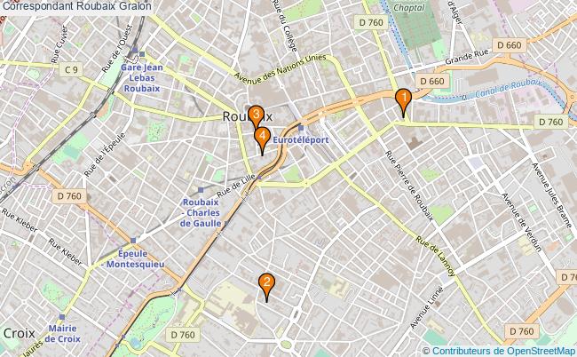 plan Correspondant Roubaix Associations Correspondant Roubaix : 3 associations