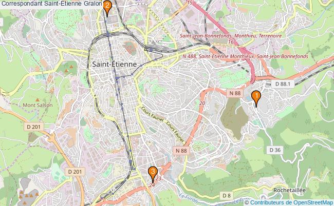 plan Correspondant Saint-Etienne Associations Correspondant Saint-Etienne : 5 associations