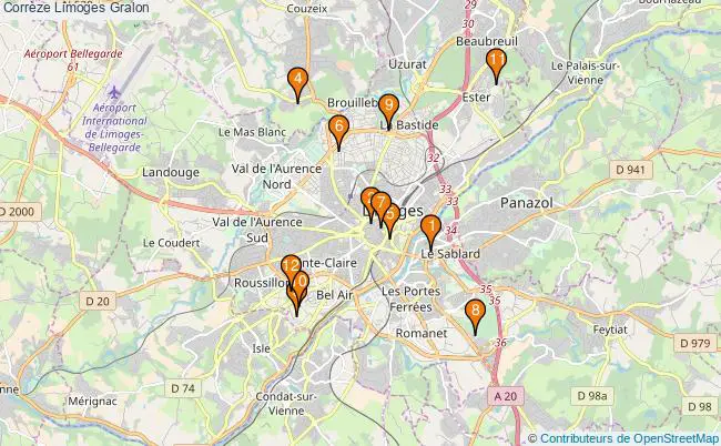 plan Corrèze Limoges Associations Corrèze Limoges : 15 associations